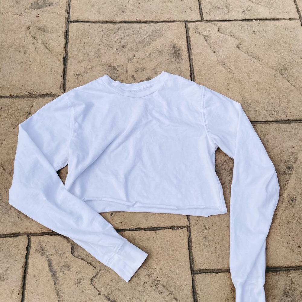 GEORGE Cropped Long Sleeve in White